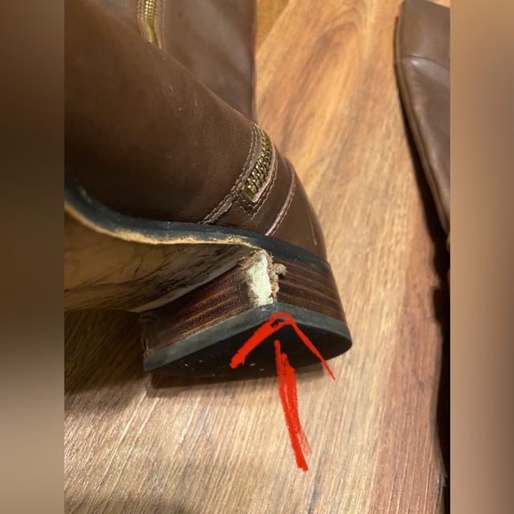 Michael Kors Boots Bryce Tall Riding Brown Leather Knee High Zip - Picture 8 of 14